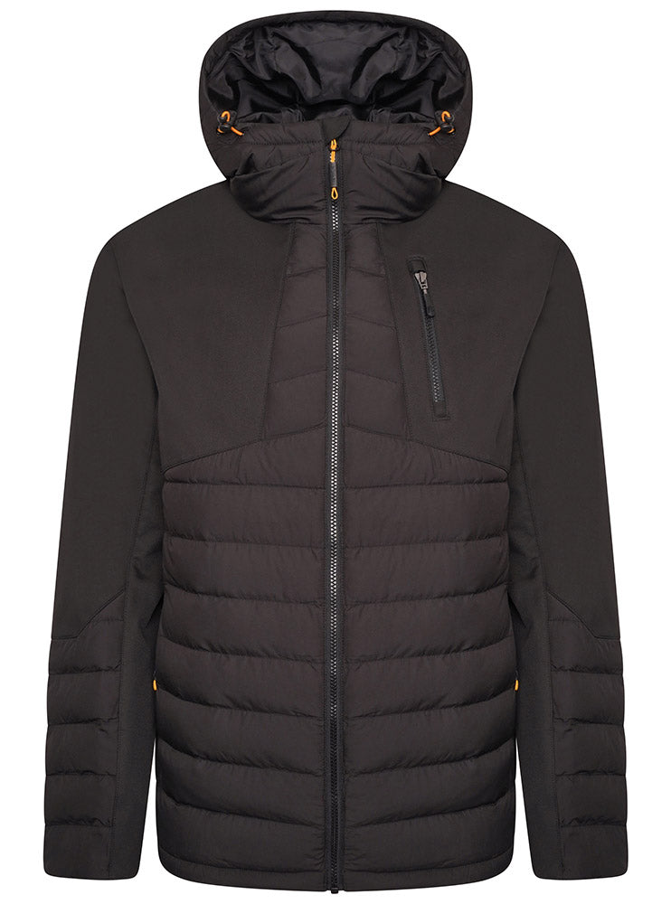 Beeswift JCB Trade Hybrid Padded Jacket Water-Resistant Adjustable Hood