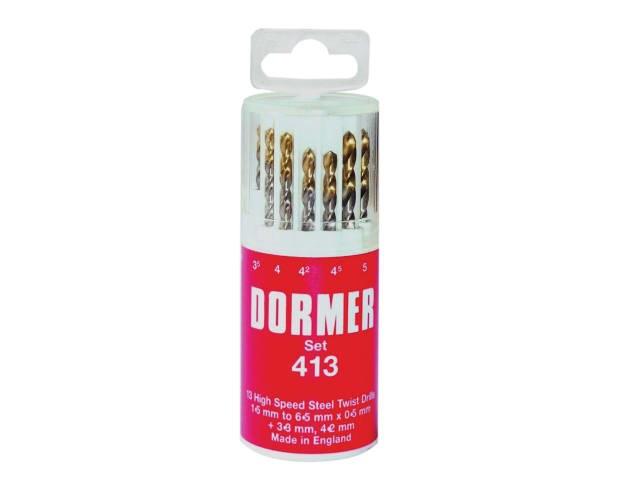 Dormer A094 HSS TiN Coated Drill Set 19pcs 1.0-10.0mm Metric Jobber Drills