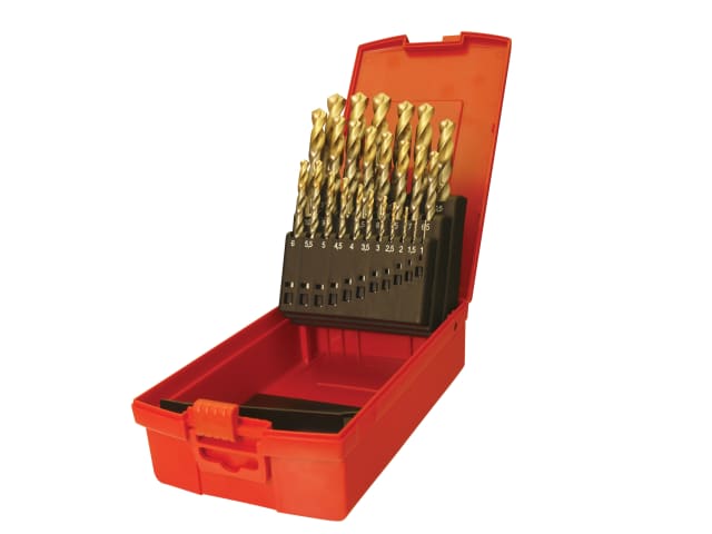 Dormer A095 HSS TiN Coated Jobber Drill Set 25pcs 1.0-13.0mm Metric Sizes