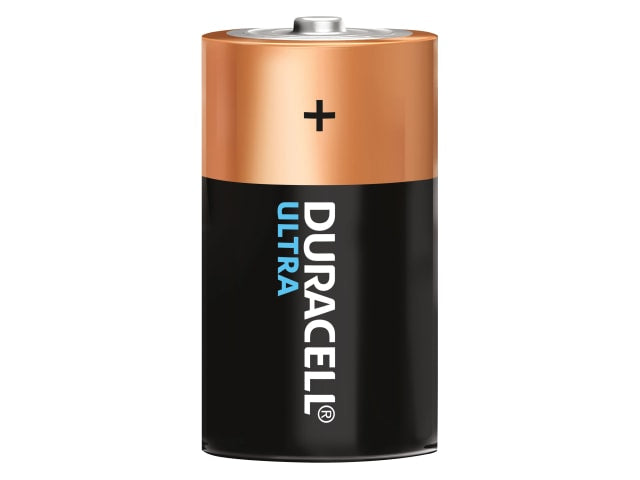 Duracell D Cell Ultra Power Batteries Pack of 2 with Powercheck Technology