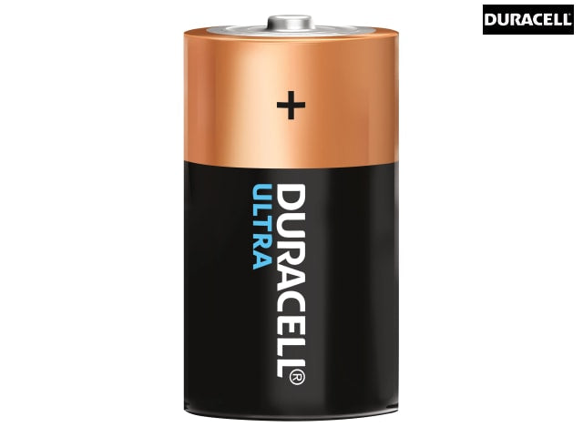 Duracell D Cell Ultra Power Batteries Pack of 2 with Powercheck Technology