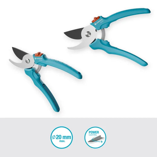 Gardena EasyCut Secateurs Ergonomic Handles Precision Blades 20mm Diameter