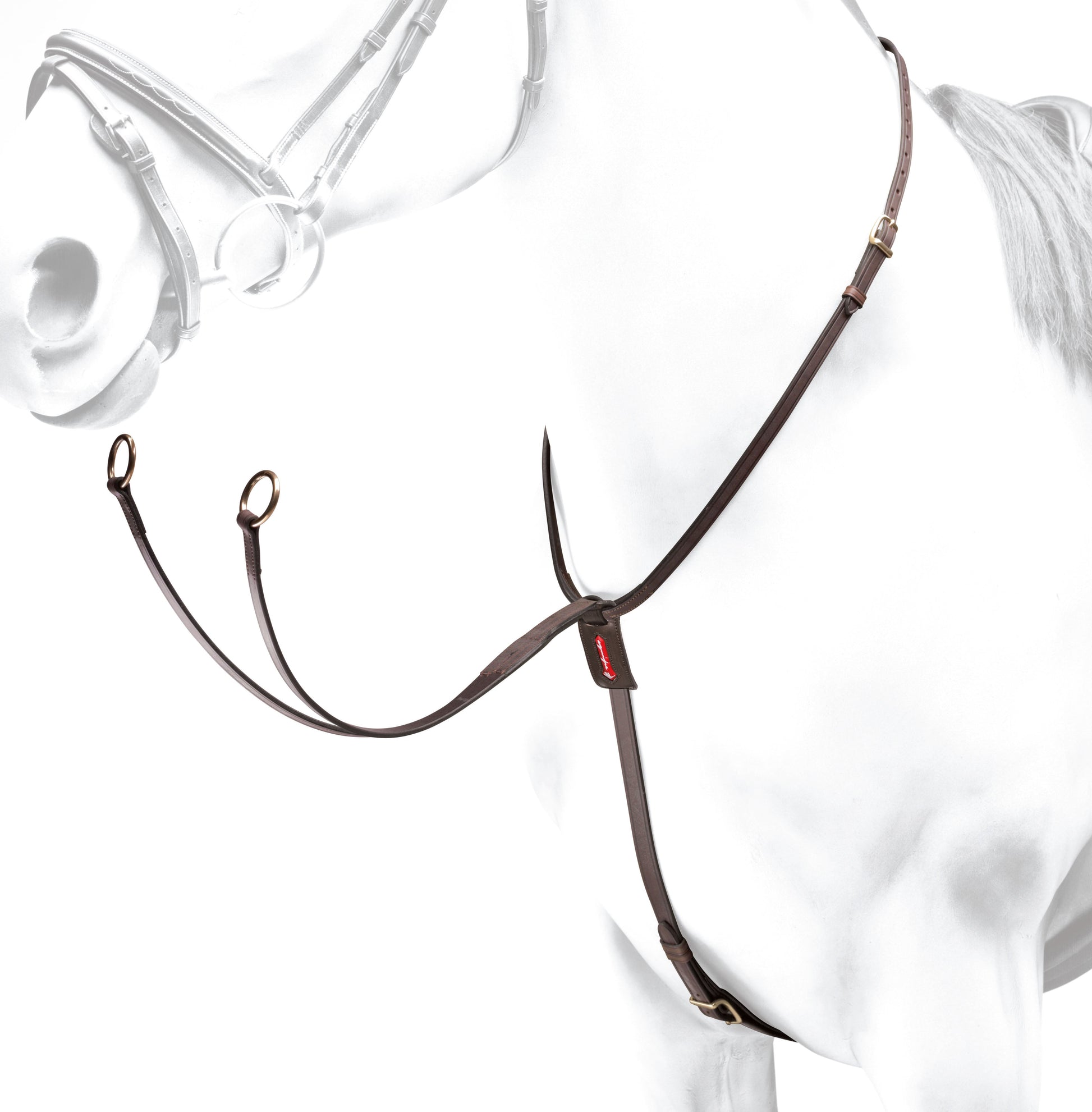 Equipe Leather Martingale with Silver Fittings_#Colour_brown