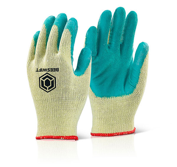 Beeswift Economy Grip Gloves Natural Rubber Coated Multi-Purpose EN388 Certified