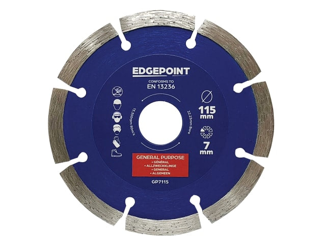EdgePoint GP7115 115mm General-Purpose Diamond Blade for Building Materials