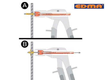 Edma Ultra Fix Metal Anchor Expansion Tool 200mm Durable Easy Release 5 Notch