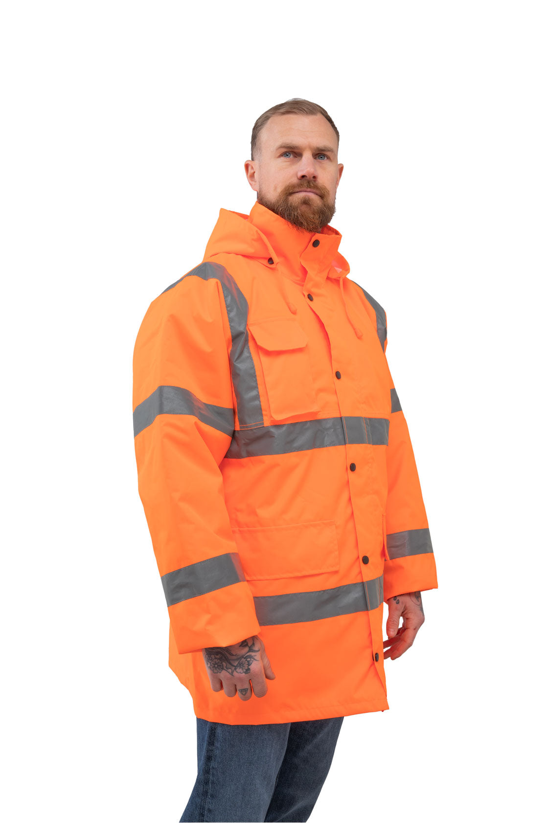 Espro High Visibility Parka Jacket EN20471 Waterproof Traffic Workwear