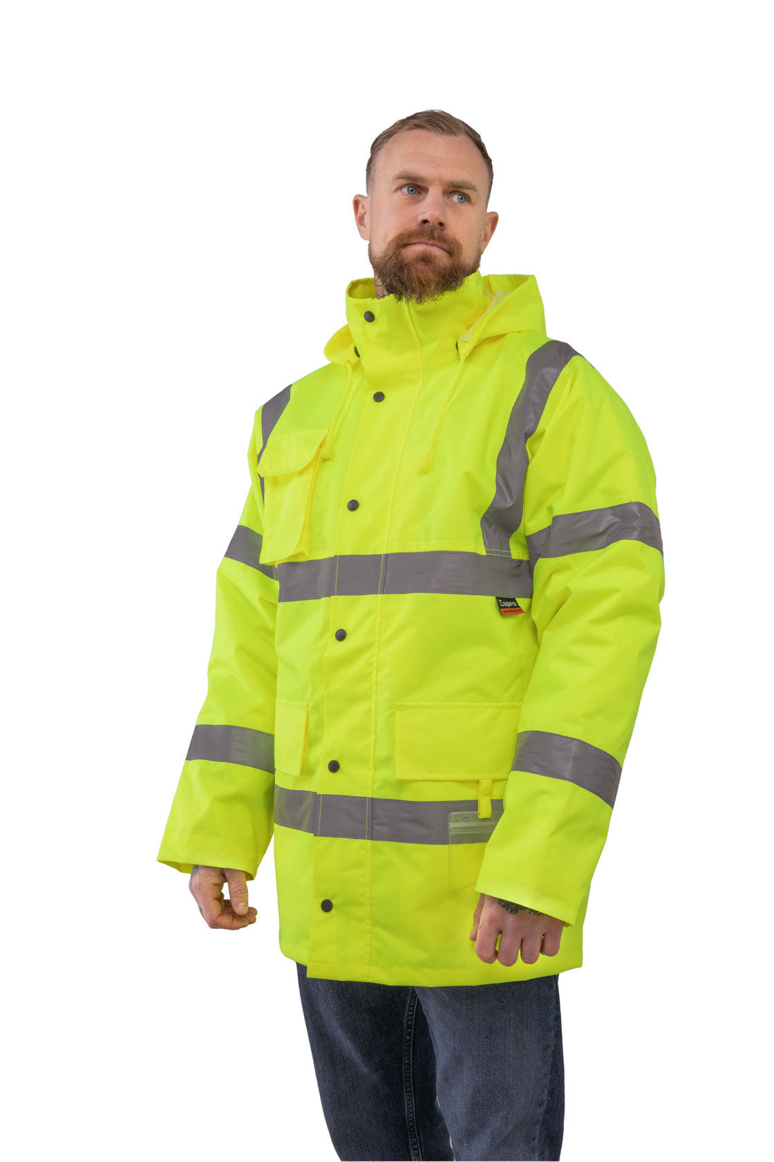 Espro High Visibility Parka Jacket EN20471 Waterproof Traffic Workwear