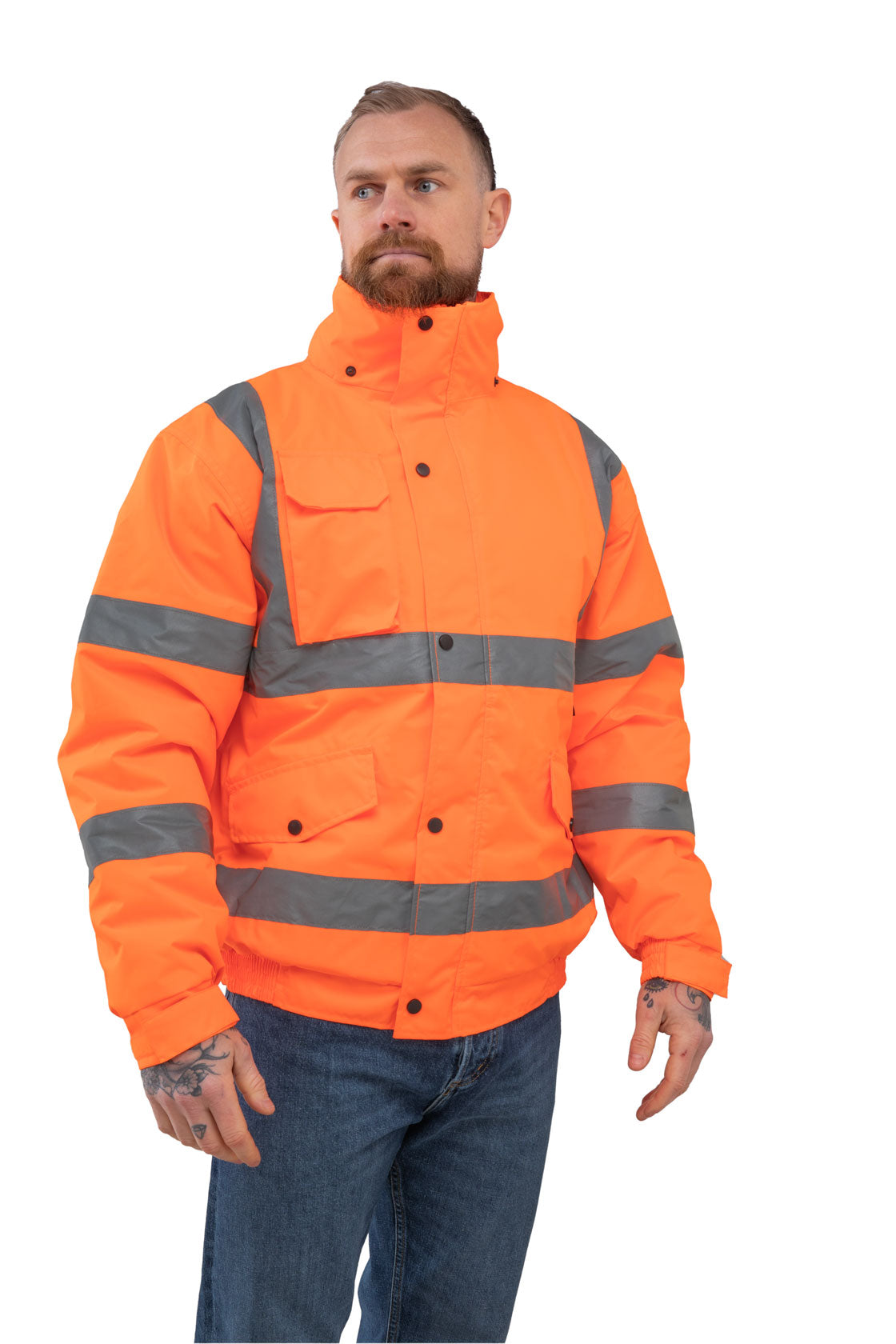 Espro High Visibility Bomber Jacket EN20471 Waterproof Reflective Safety Wear