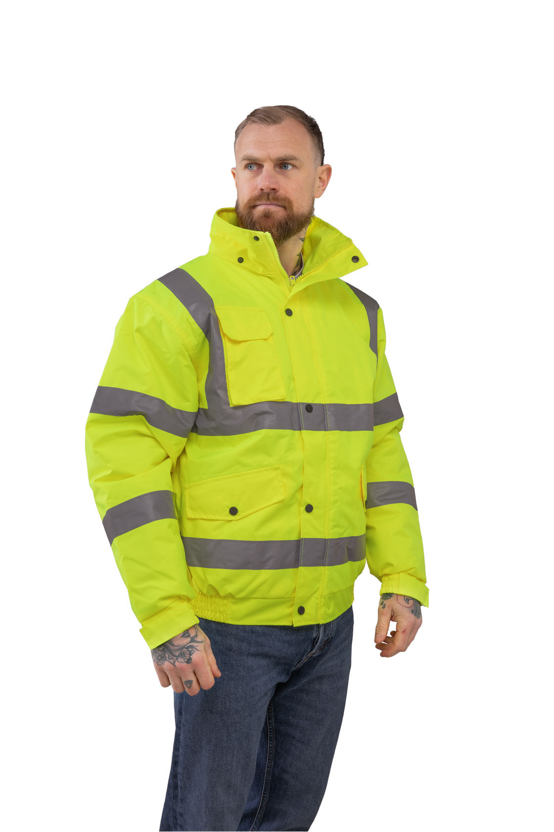 Espro High Visibility Bomber Jacket EN20471 Waterproof Reflective Safety Wear