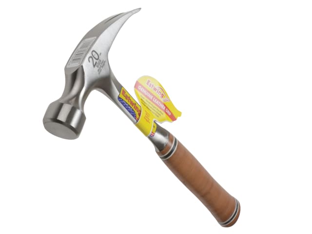 Estwing E20S Straight Claw Hammer 20oz Leather Grip Forged Steel USA Made