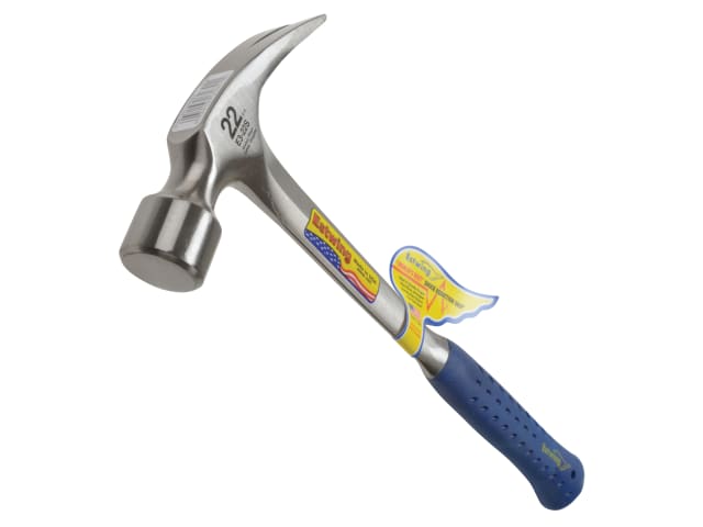 Estwing E3/22S Straight Claw Framing Hammer 22oz Vinyl Grip Made in USA