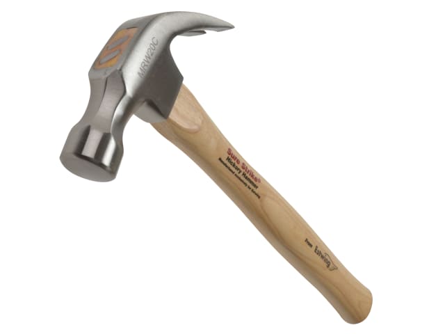 Estwing Surestrike Curved Claw Hammer 20oz 570g Hickory Handle Smooth Face