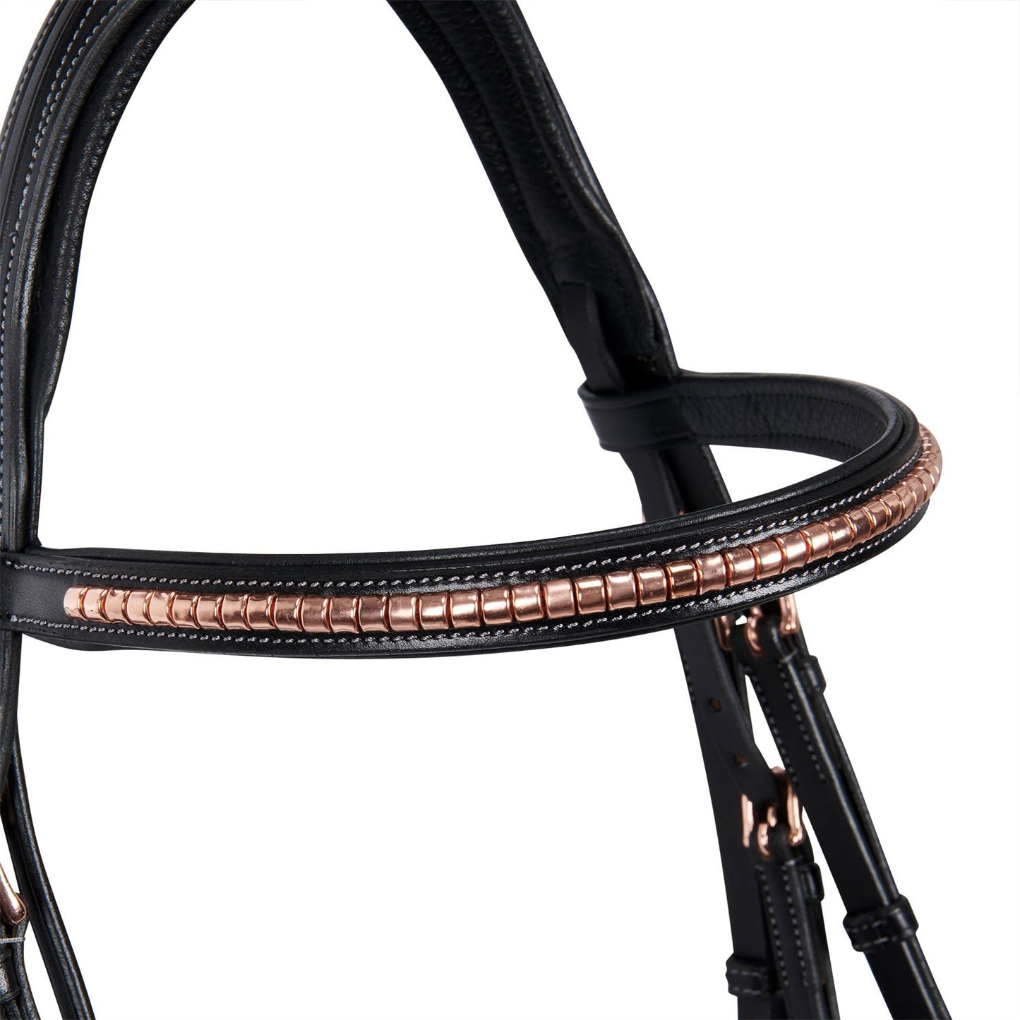Equestro Horse English Clincher Leather Bridle Colour Rose Gold High Quality
