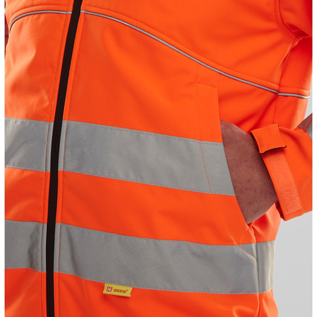 Beeswift Eton Hi-Vis Soft Shell Jacket Windproof Fleece Adjustable Cuffs