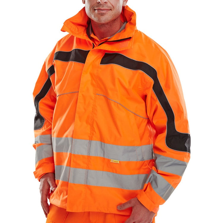 Beeswift Eton Waterproof Jacket High Visibility Reflective EN ISO 20471 Class 3