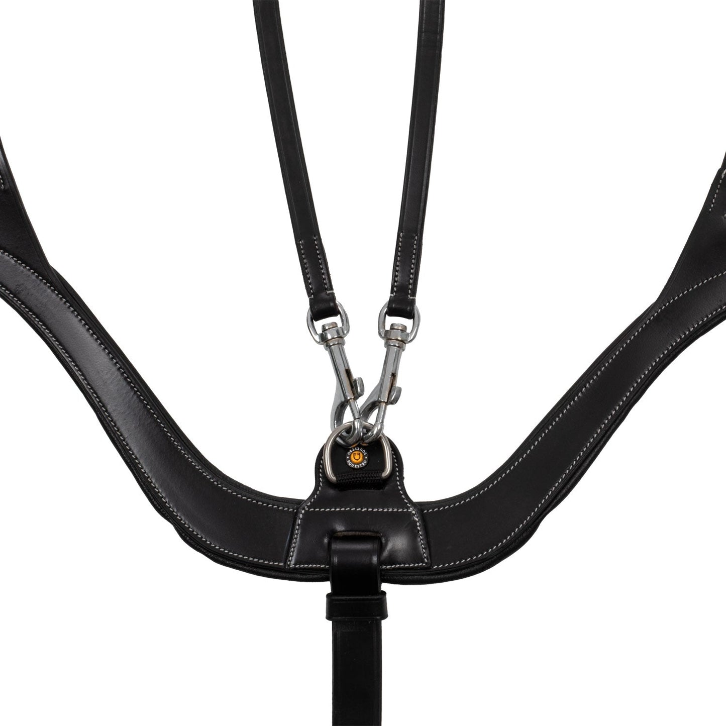 Equestro Horse Anatomic Leather Hunting Breastplate With Removable Martingale