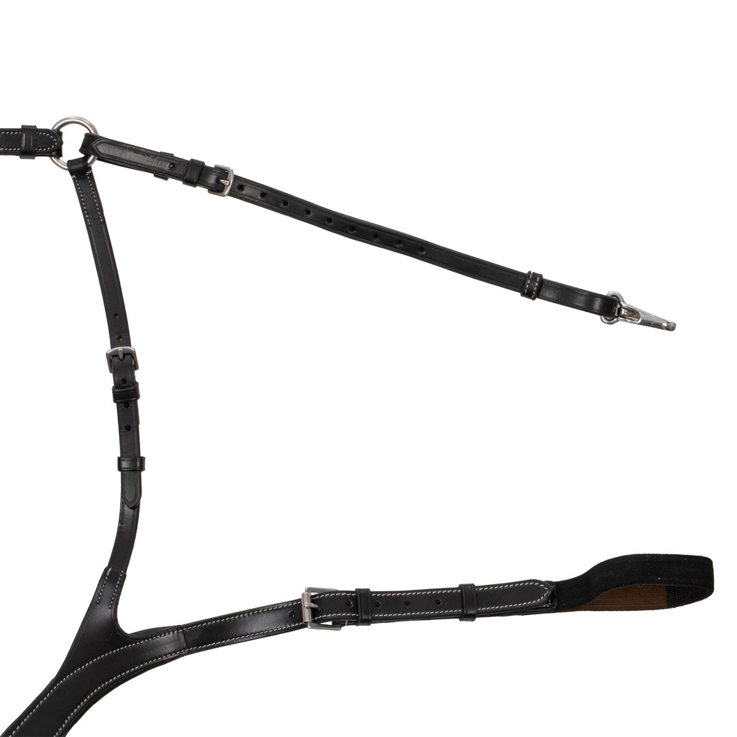 Equestro Horse Anatomic Leather Hunting Breastplate With Removable Martingale