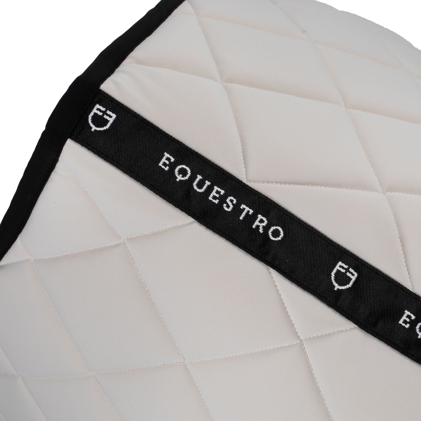 Equestro Horse Jumping Saddle Pad With Embroidered Logo Black Line Edition