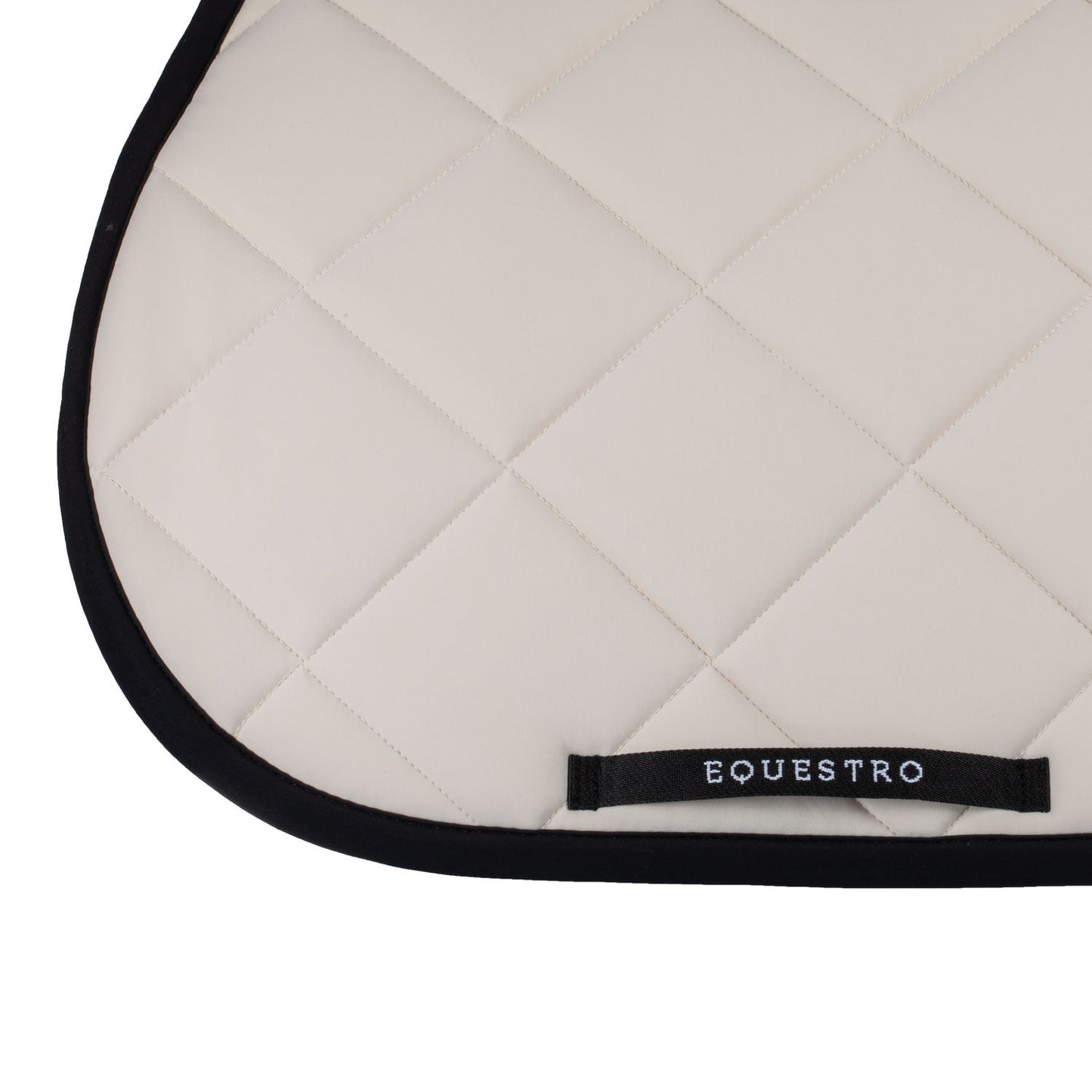 Equestro Horse Jumping Saddle Pad With Embroidered Logo Black Line Edition
