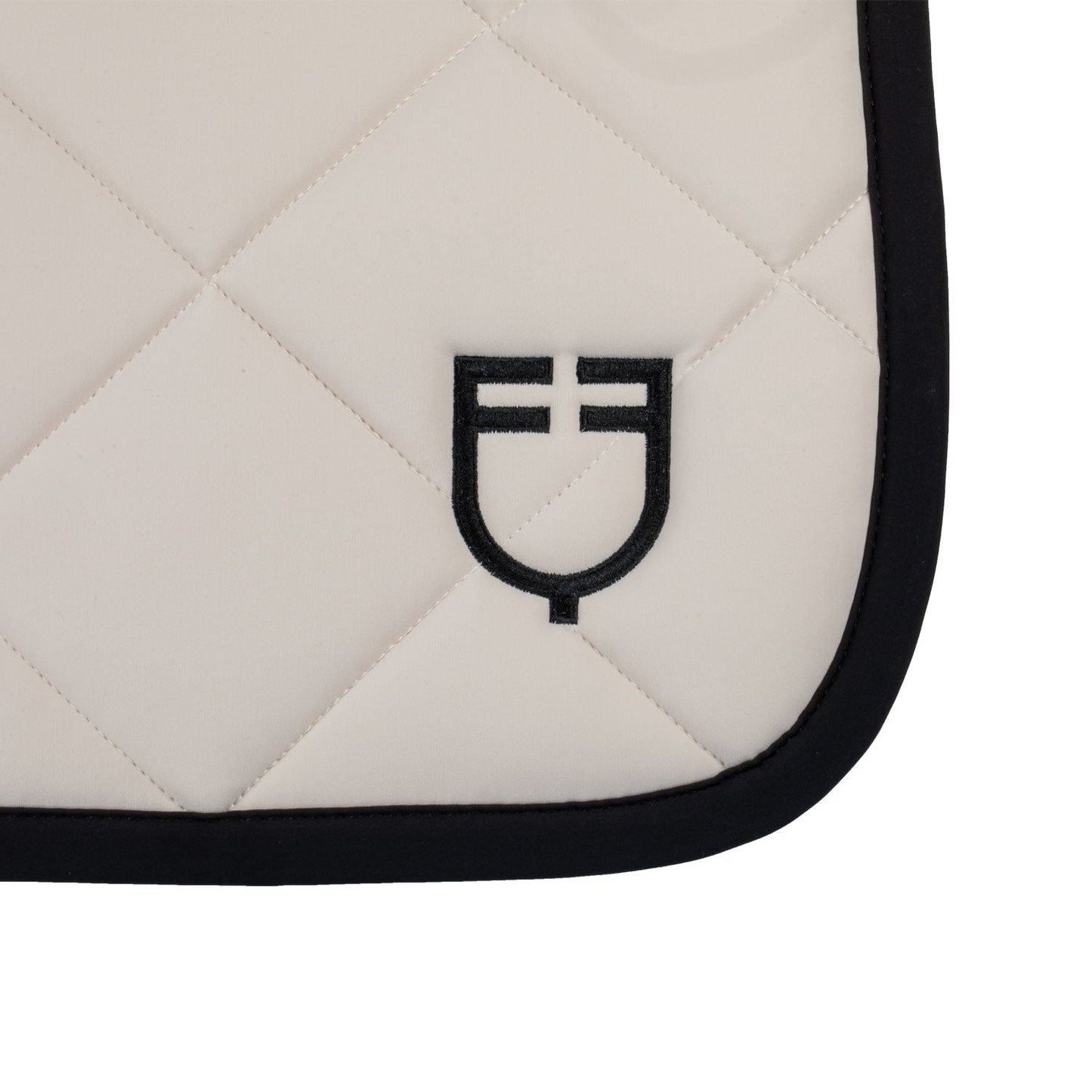 Equestro Horse Jumping Saddle Pad With Embroidered Logo Black Line Edition