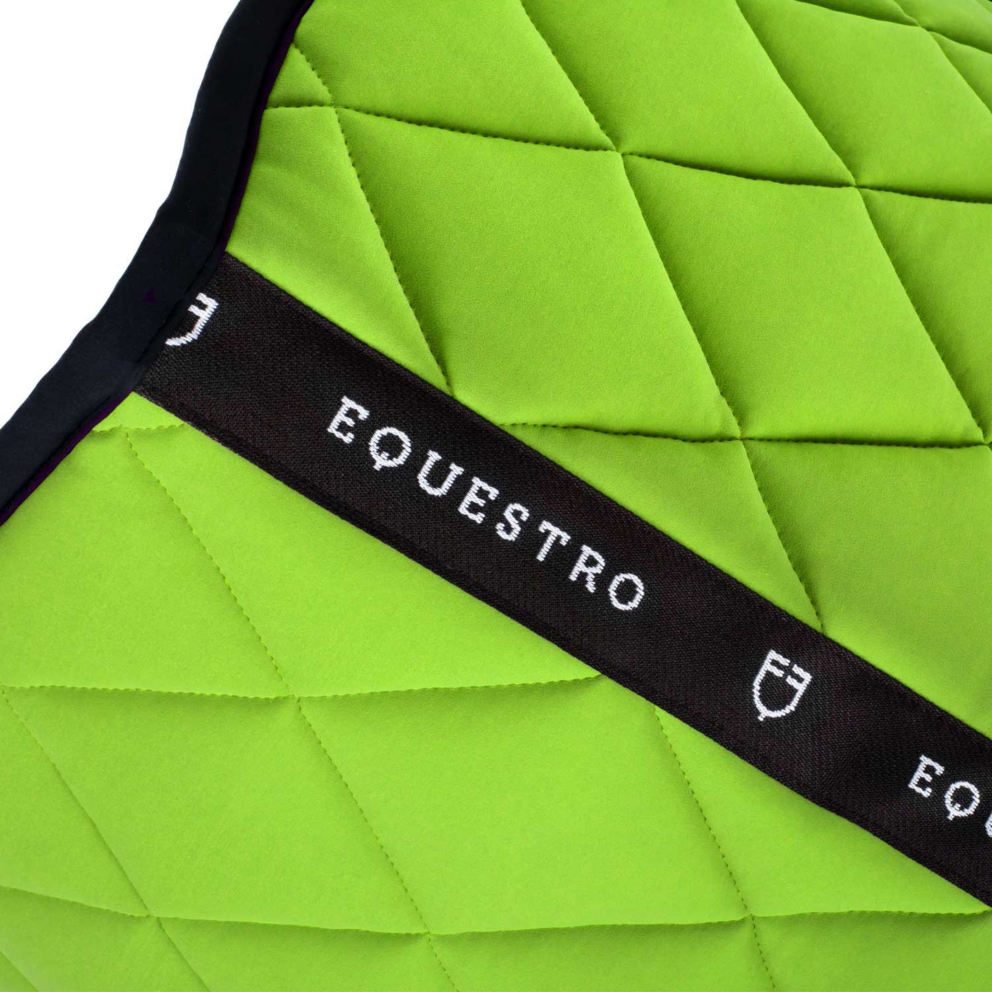 Equestro Horse Jumping Saddle Pad With Embroidered Logo Black Line Edition