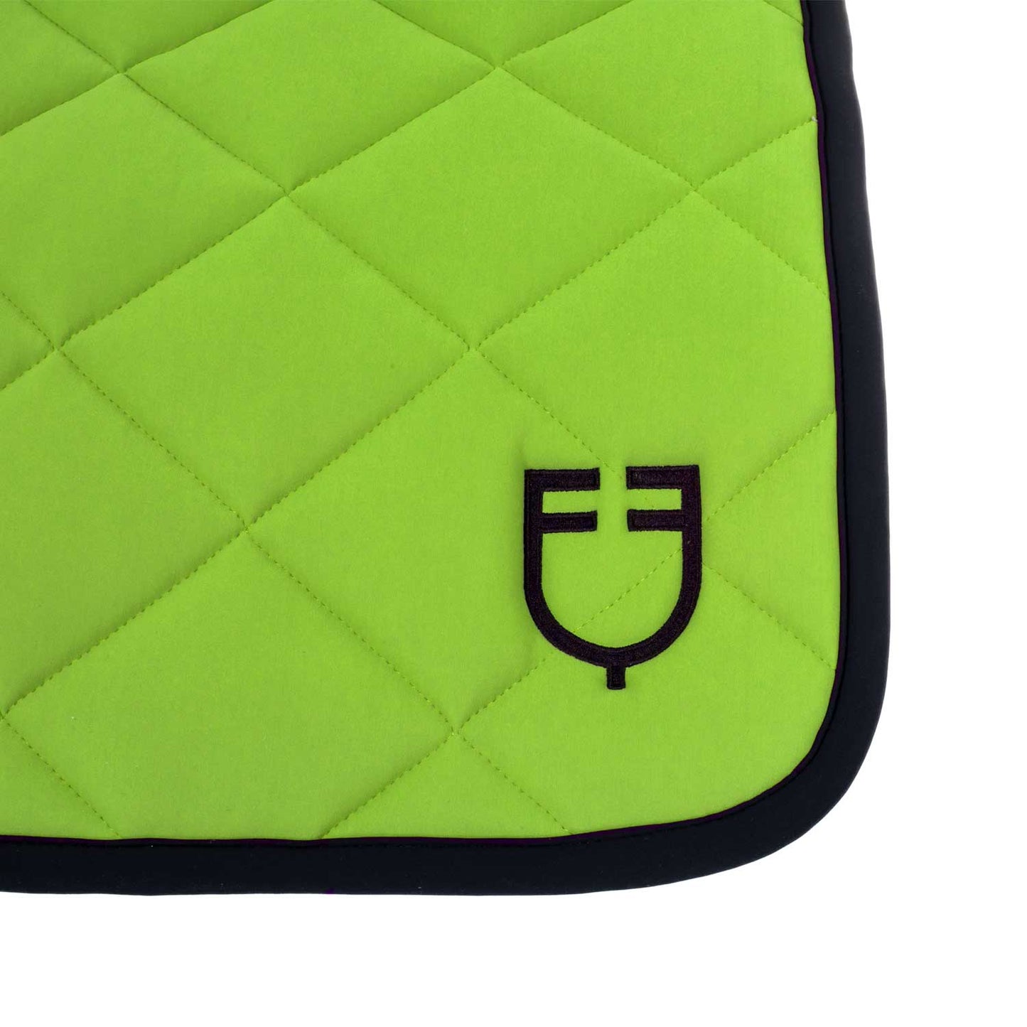 Equestro Horse Jumping Saddle Pad With Embroidered Logo Black Line Edition