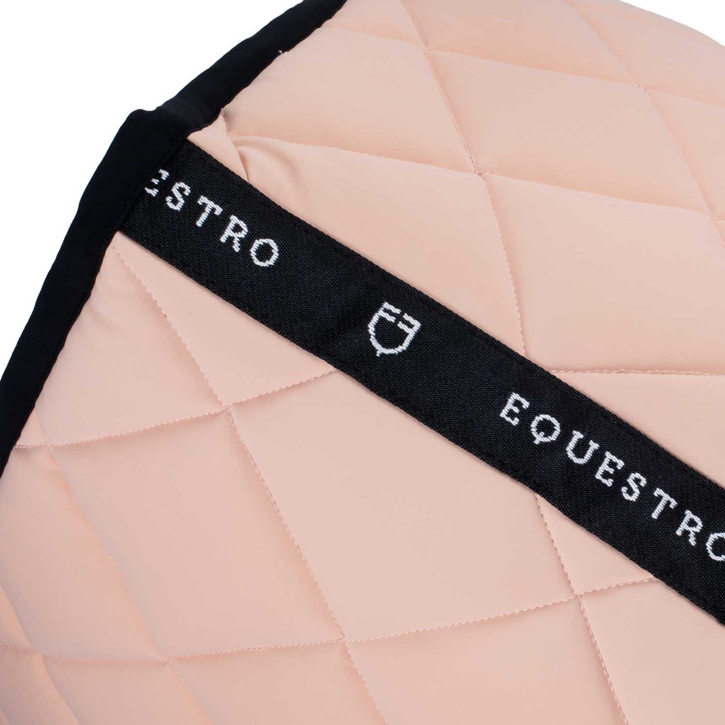 Equestro Horse Jumping Saddle Pad With Embroidered Logo Black Line Edition