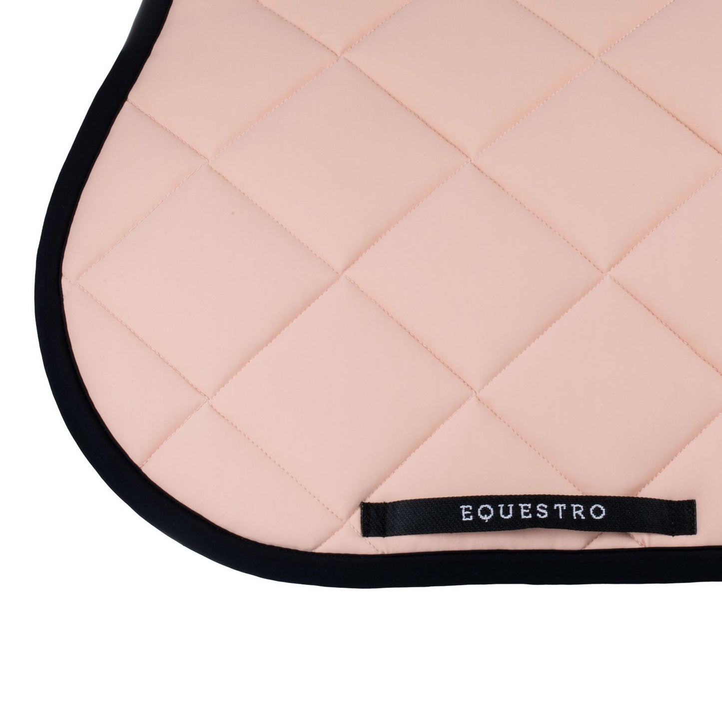 Equestro Horse Jumping Saddle Pad With Embroidered Logo Black Line Edition