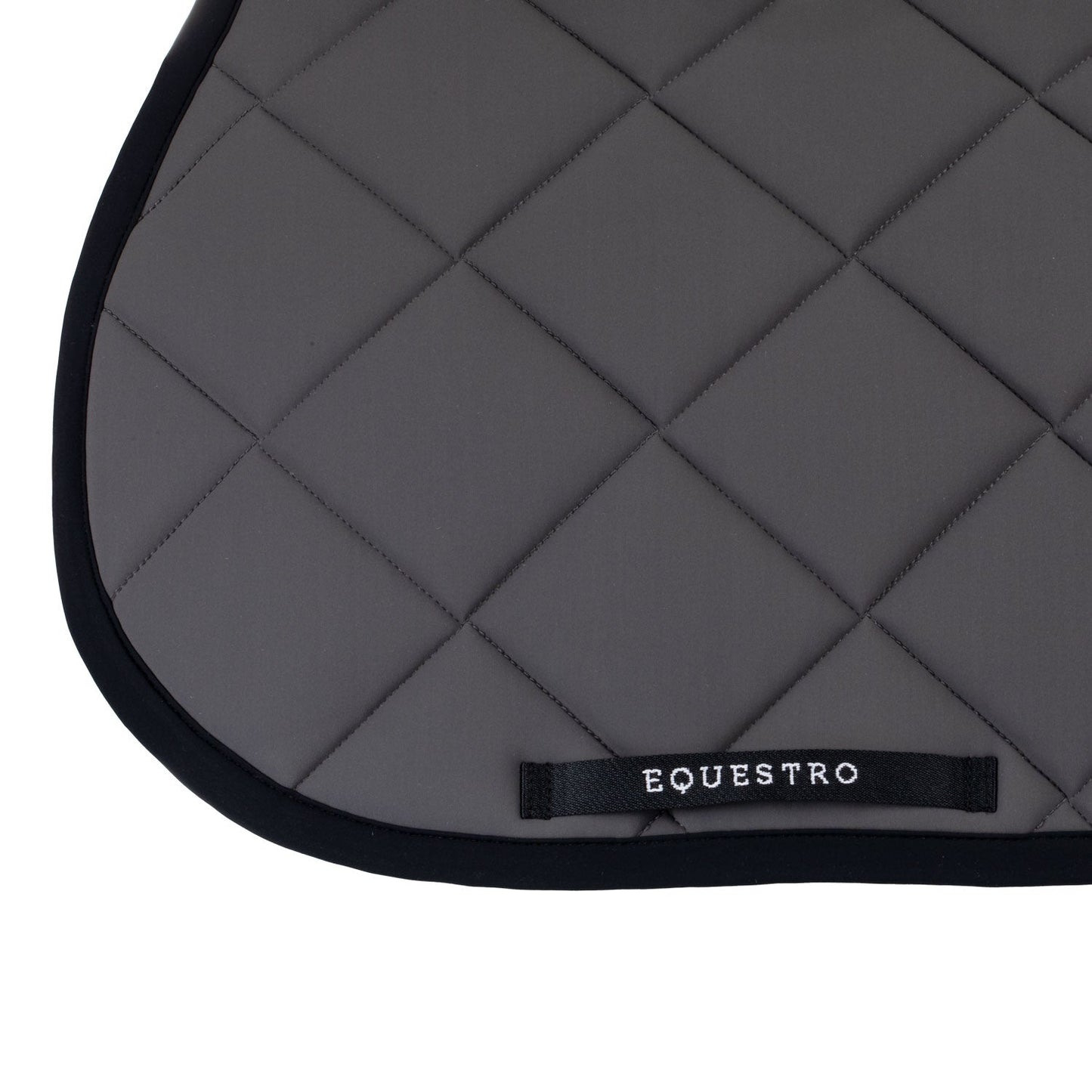 Equestro Horse Jumping Saddle Pad With Embroidered Logo Black Line Edition