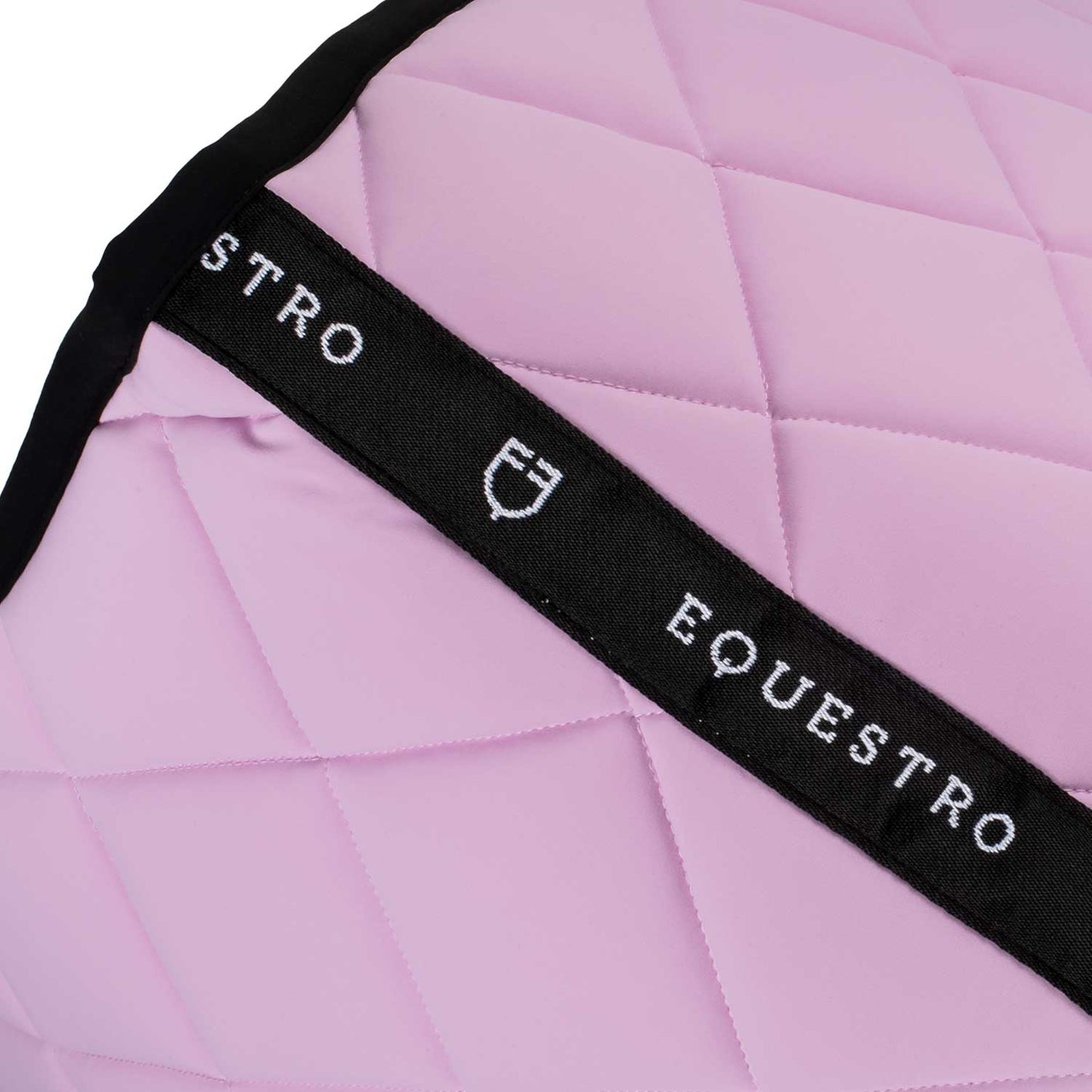 Equestro Horse Jumping Saddle Pad With Embroidered Logo Black Line Edition