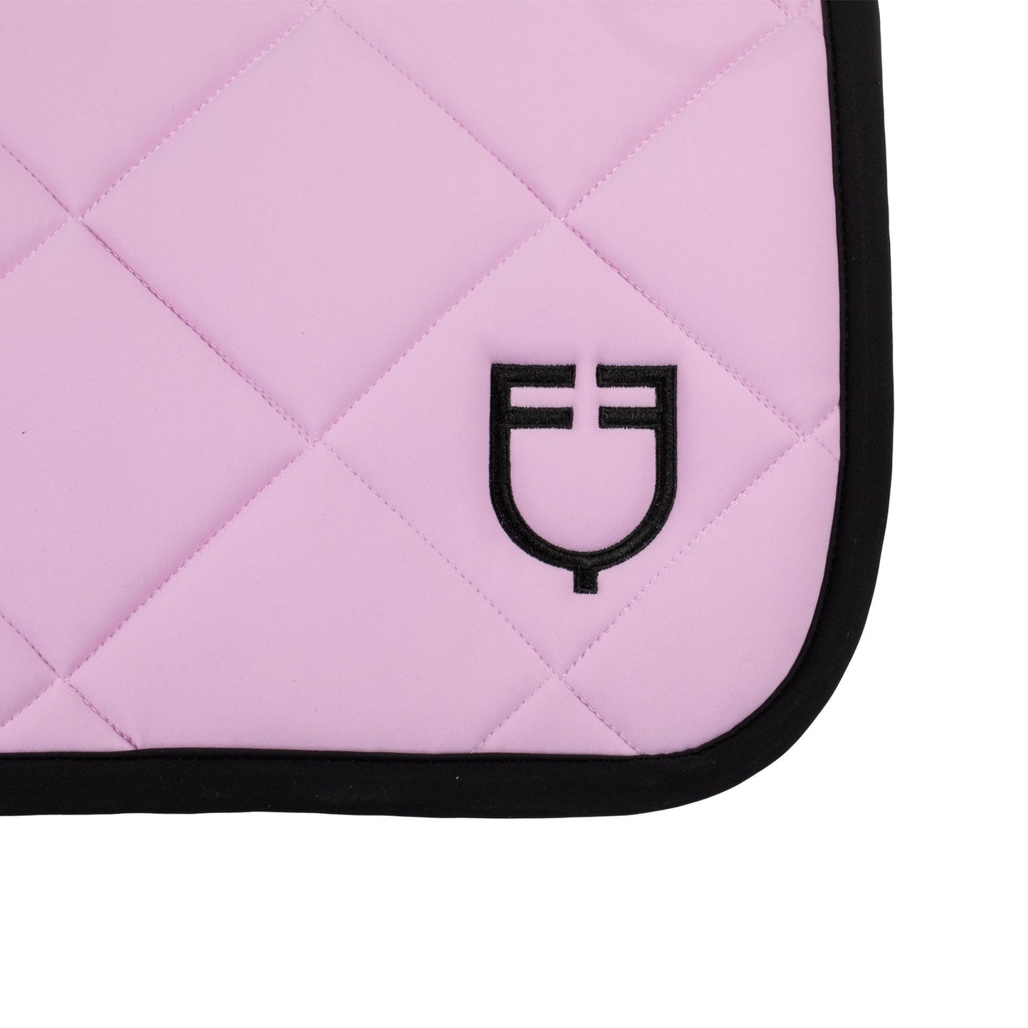 Equestro Horse Jumping Saddle Pad With Embroidered Logo Black Line Edition
