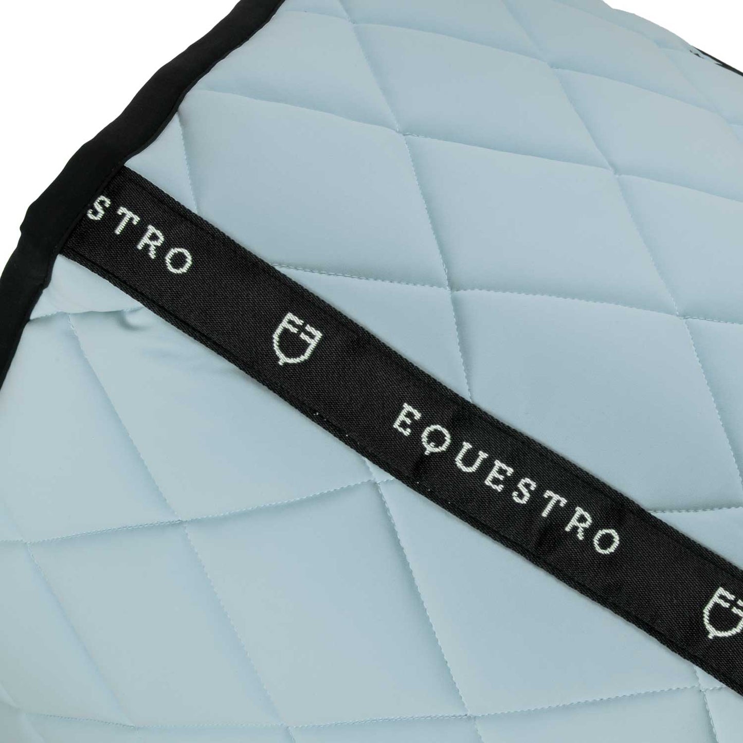 Equestro Horse Jumping Saddle Pad With Embroidered Logo Black Line Edition