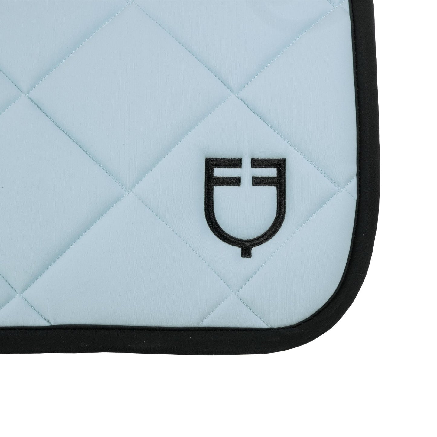 Equestro Horse Jumping Saddle Pad With Embroidered Logo Black Line Edition