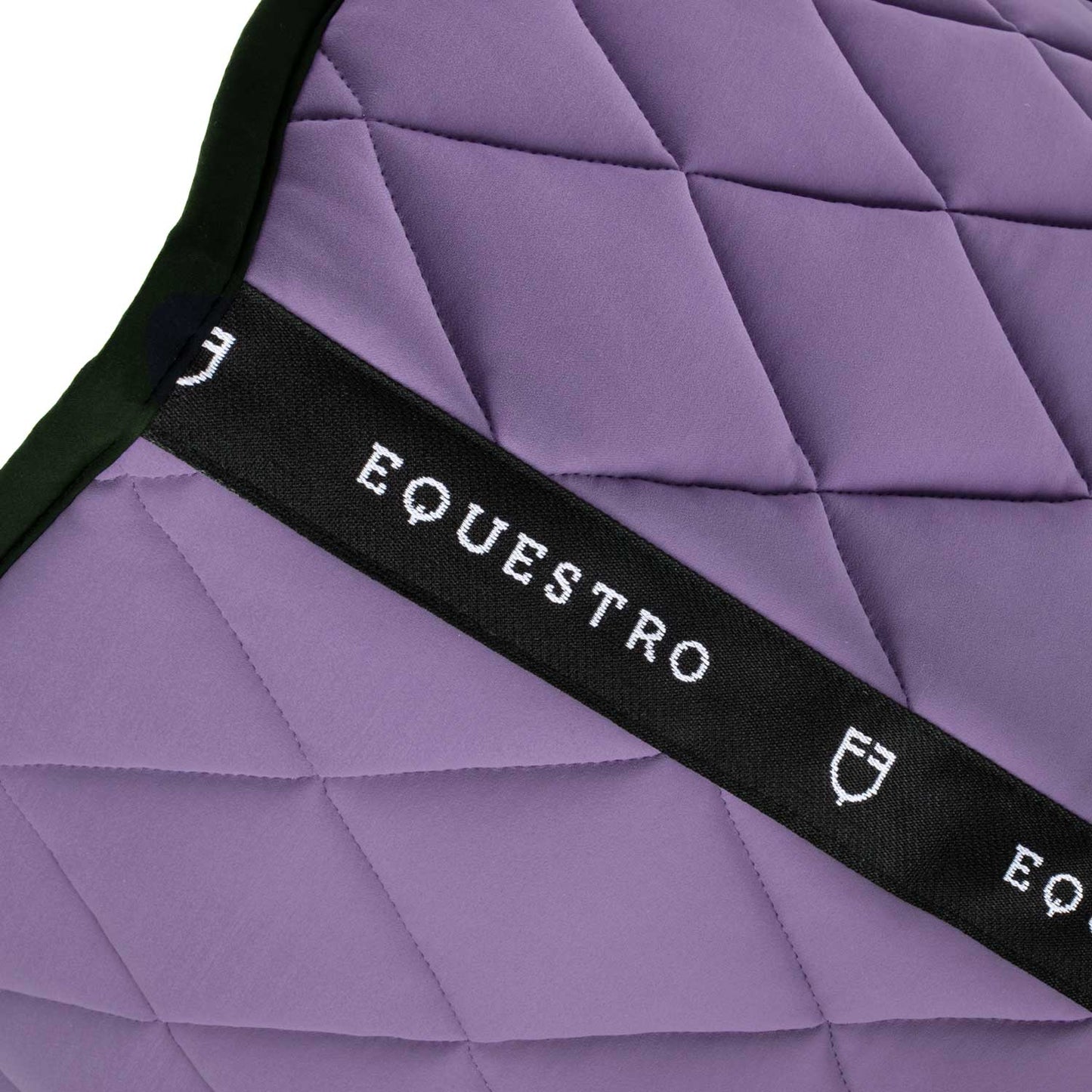 Equestro Horse Jumping Saddle Pad With Embroidered Logo Black Line Edition