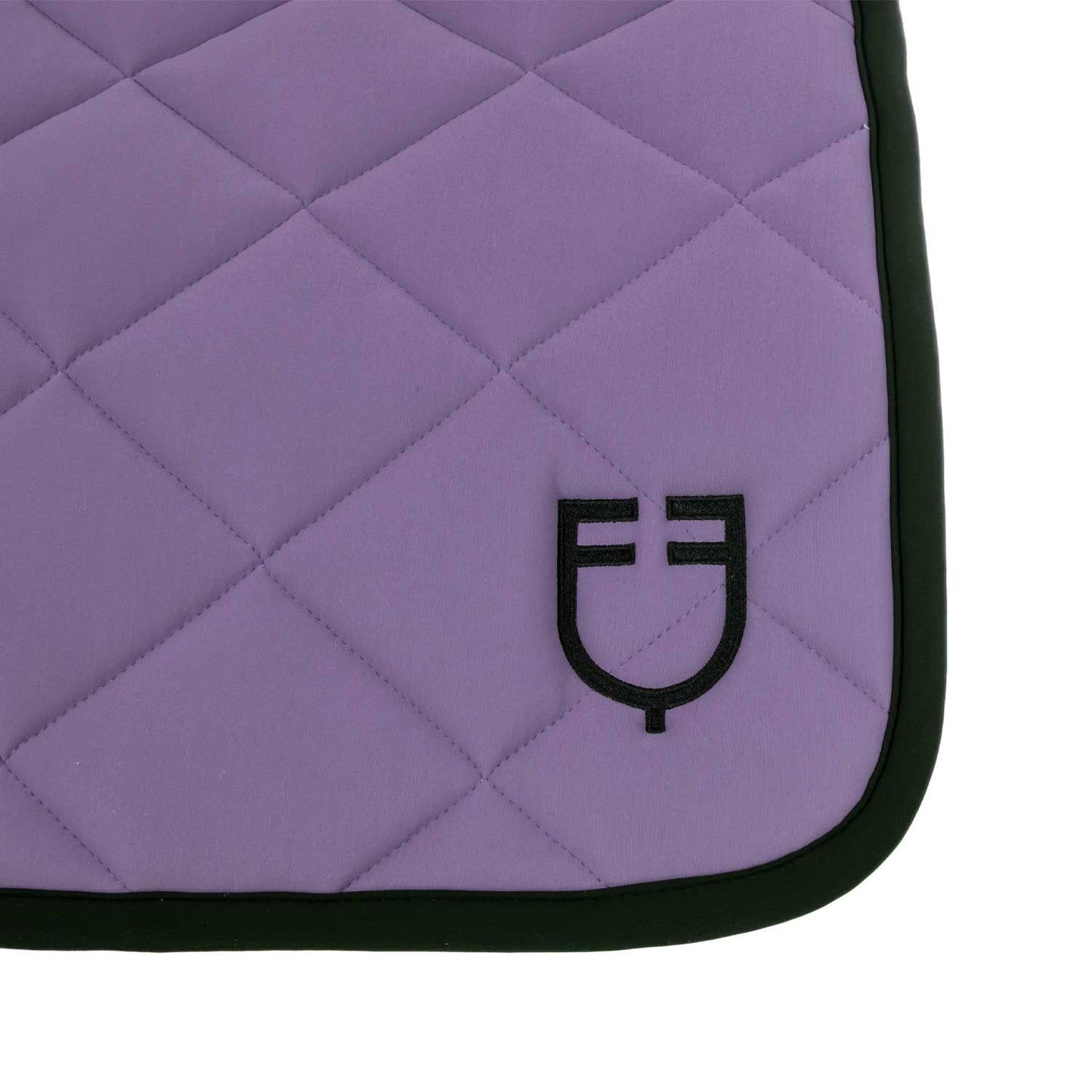 Equestro Horse Jumping Saddle Pad With Embroidered Logo Black Line Edition