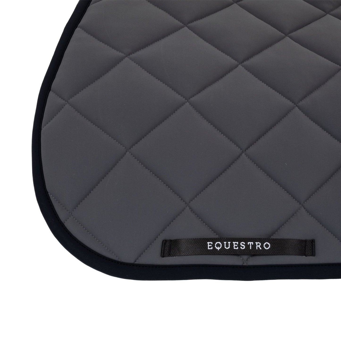 Equestro Horse Jumping Saddle Pad With Embroidered Logo Black Line Edition