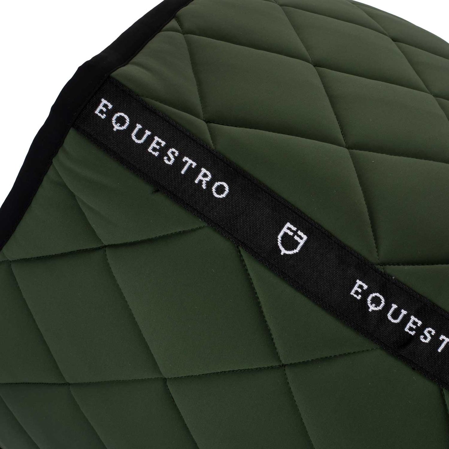 Equestro Horse Jumping Saddle Pad With Embroidered Logo Black Line Edition