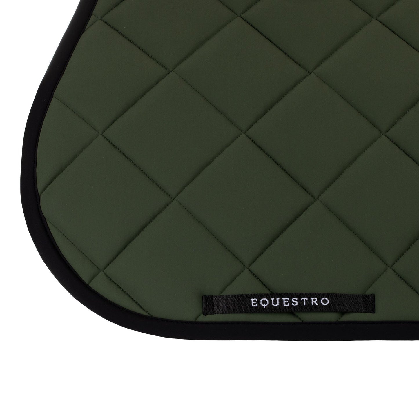 Equestro Horse Jumping Saddle Pad With Embroidered Logo Black Line Edition