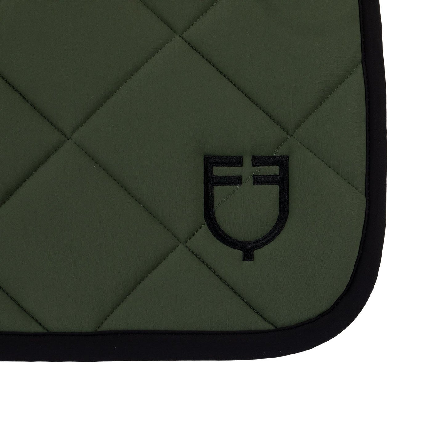 Equestro Horse Jumping Saddle Pad With Embroidered Logo Black Line Edition