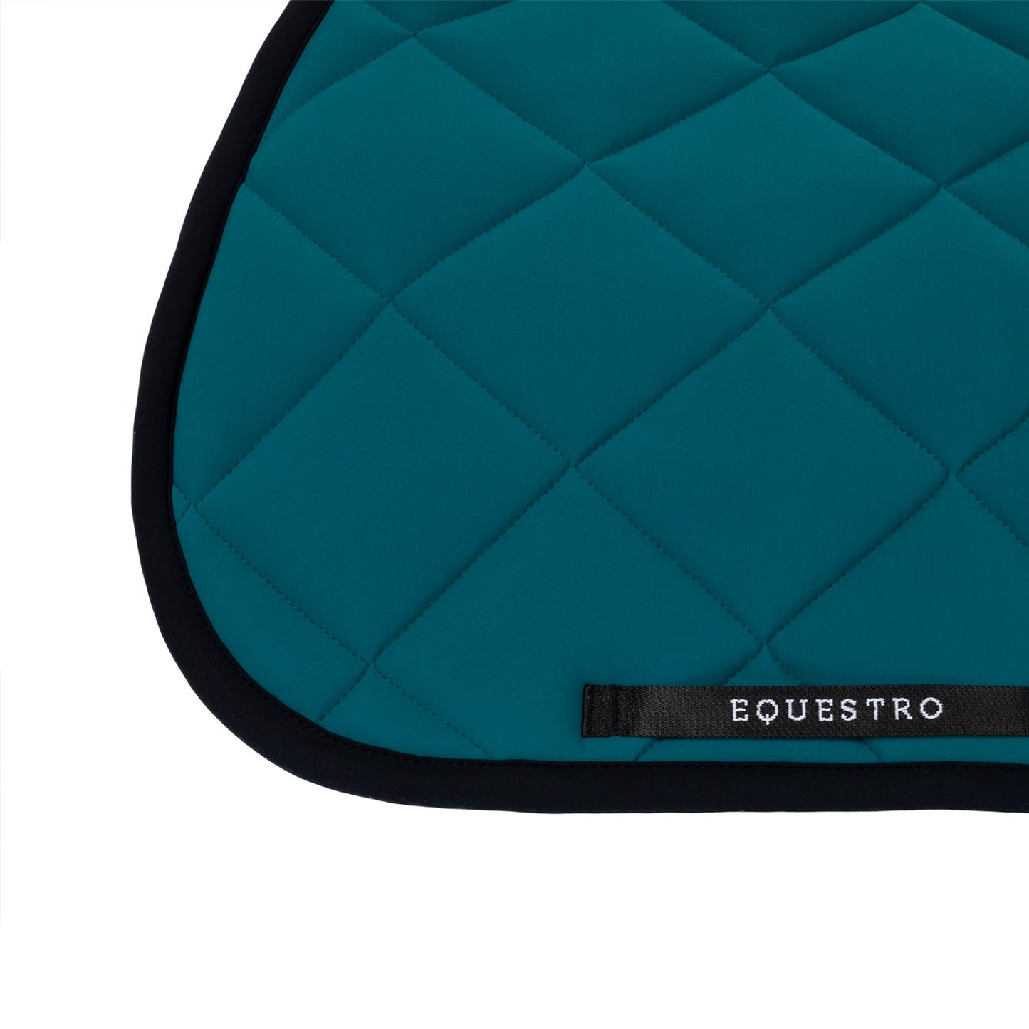 Equestro Horse Jumping Saddle Pad With Embroidered Logo Black Line Edition