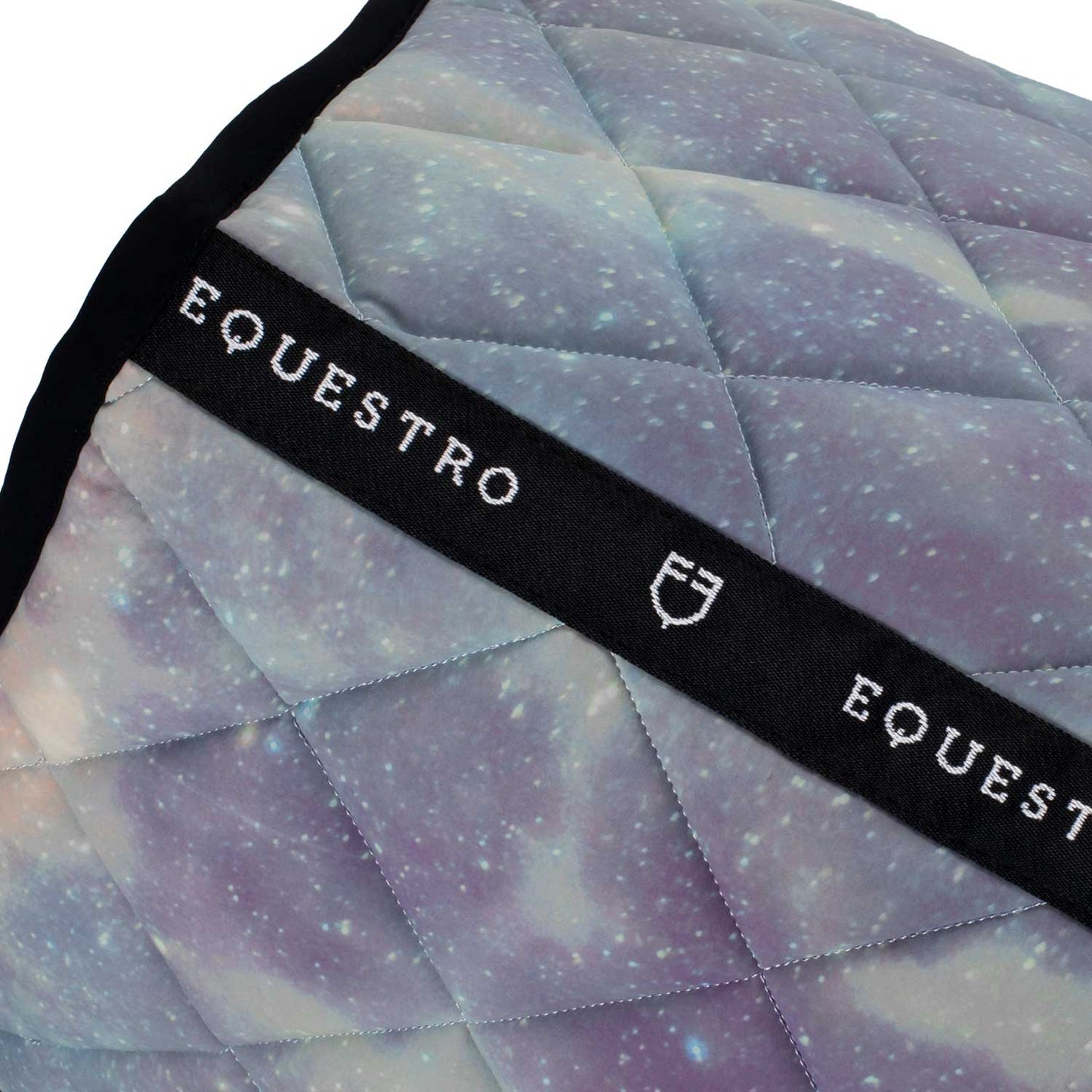Equestro Horse Jumping Saddle Pad With Embroidered Logo Black Line Edition