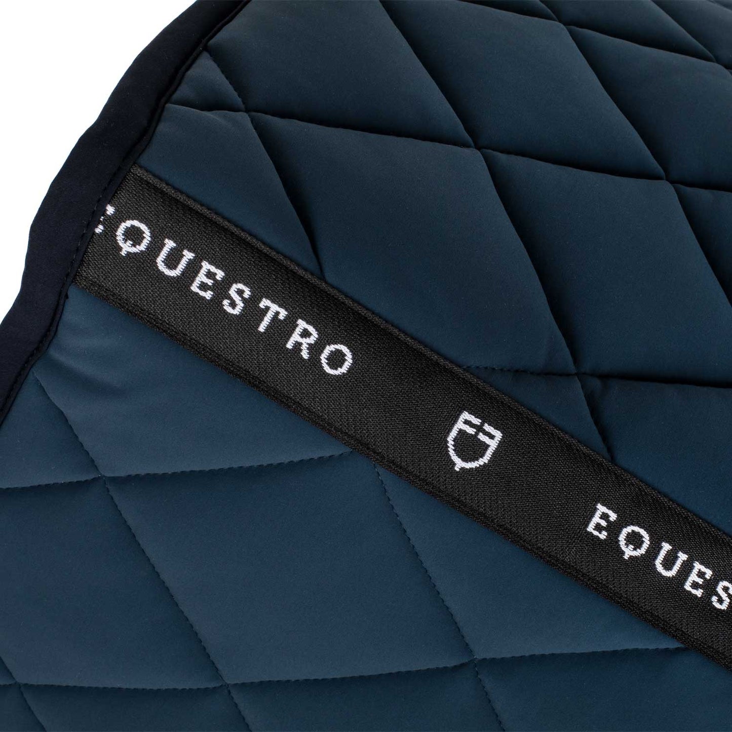 Equestro Horse Jumping Saddle Pad With Embroidered Logo Black Line Edition