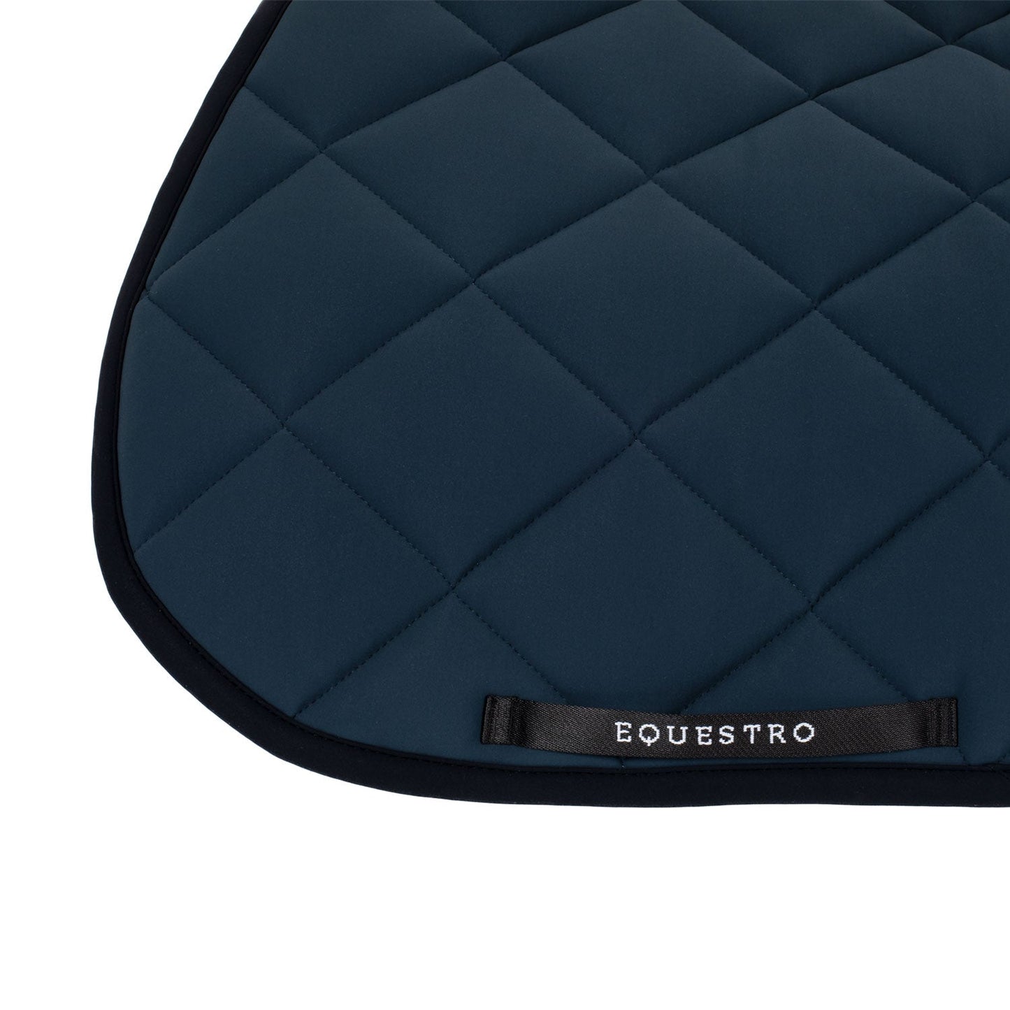Equestro Horse Jumping Saddle Pad With Embroidered Logo Black Line Edition