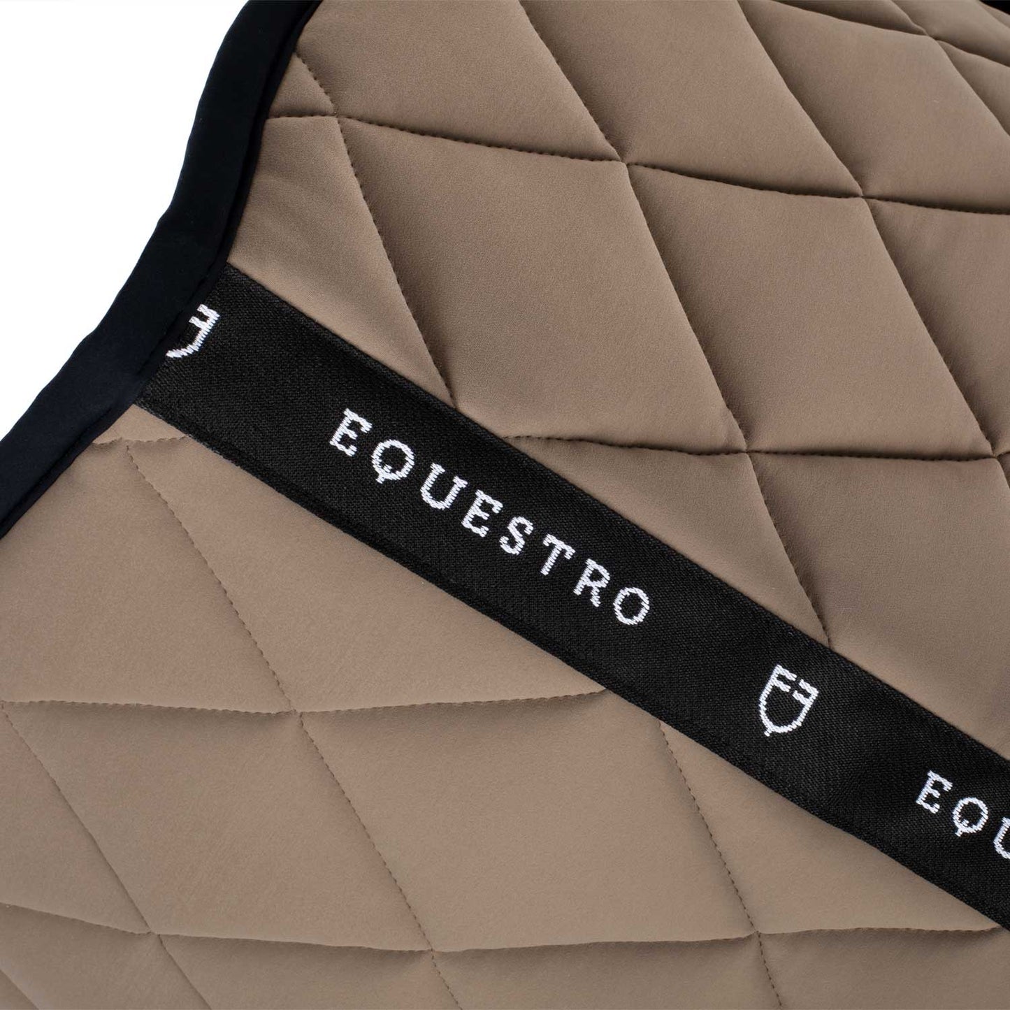 Equestro Horse Jumping Saddle Pad With Embroidered Logo Black Line Edition