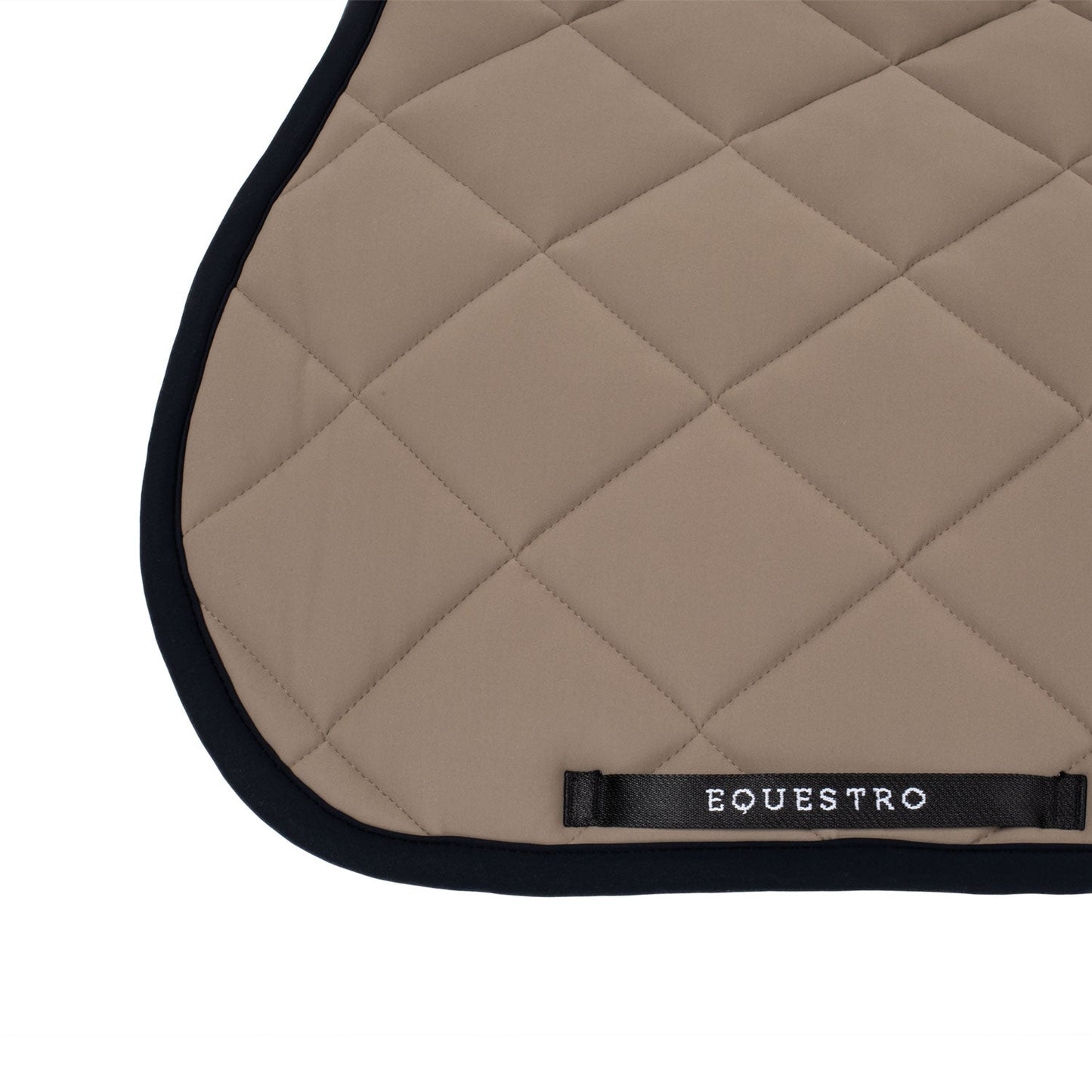 Equestro Horse Jumping Saddle Pad With Embroidered Logo Black Line Edition