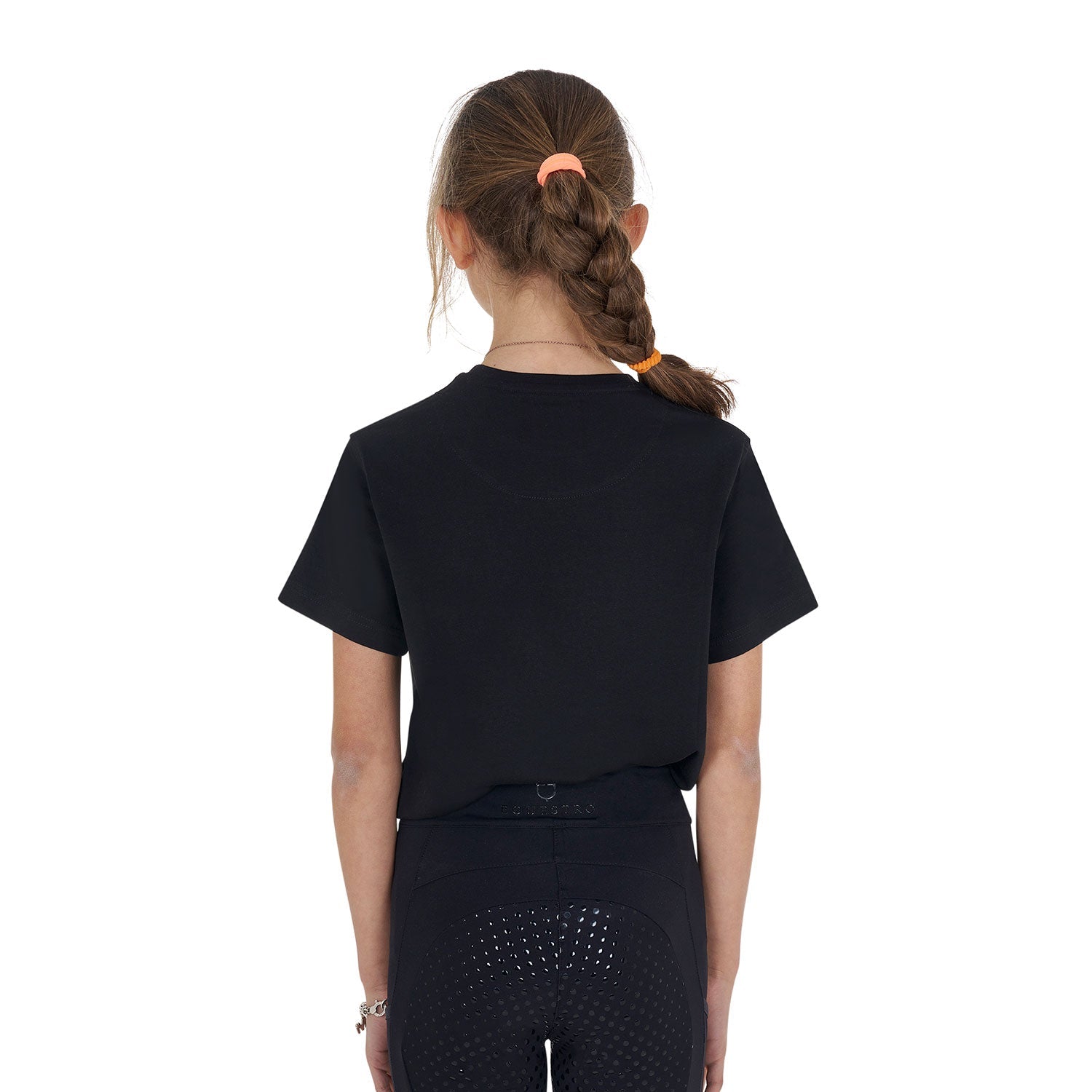 Equestro Girls' Head In The Clouds Cotton T-Shirt #colour_black