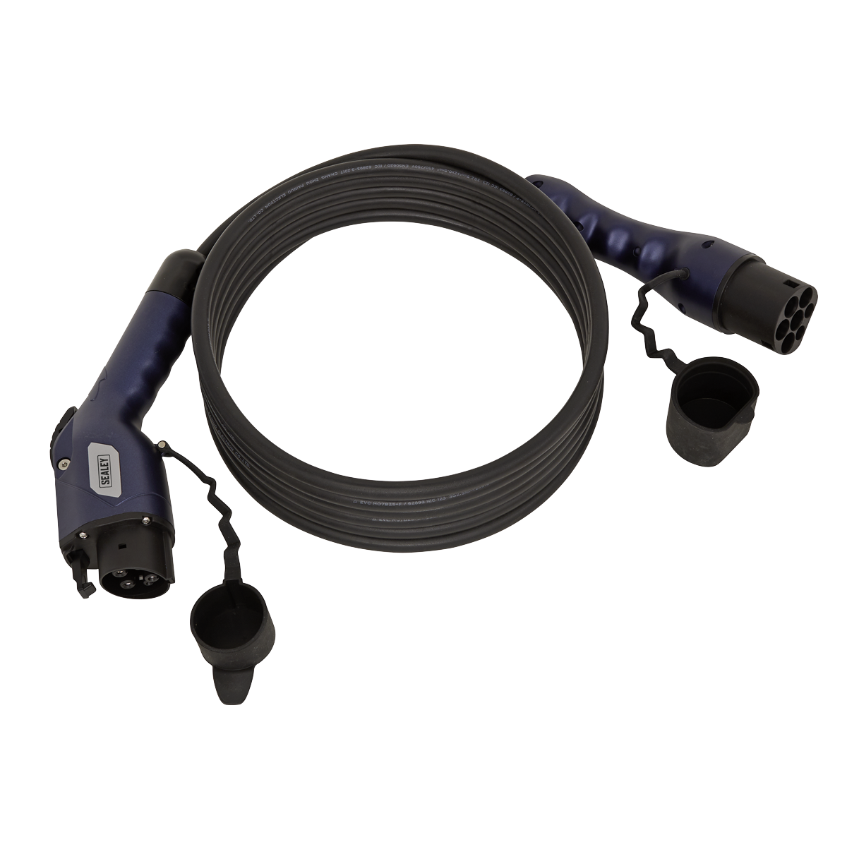 Sealey EV Charging Cable Type 1 to Type 2 16A 5m with Storage Case IP54 Rated