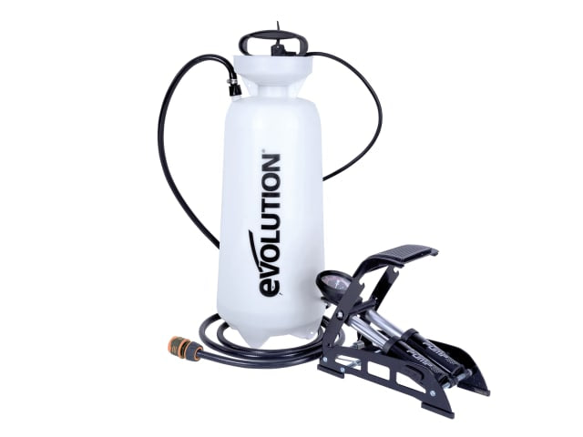 Evolution 15L Pressurised Water Bottle with Foot Pump and 3m Hose