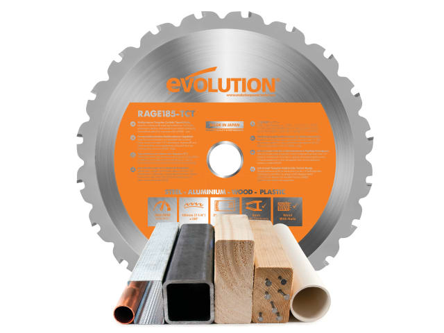 Evolution 185mm Multi-Material Saw Blade 20T for Circular & Chop Saws